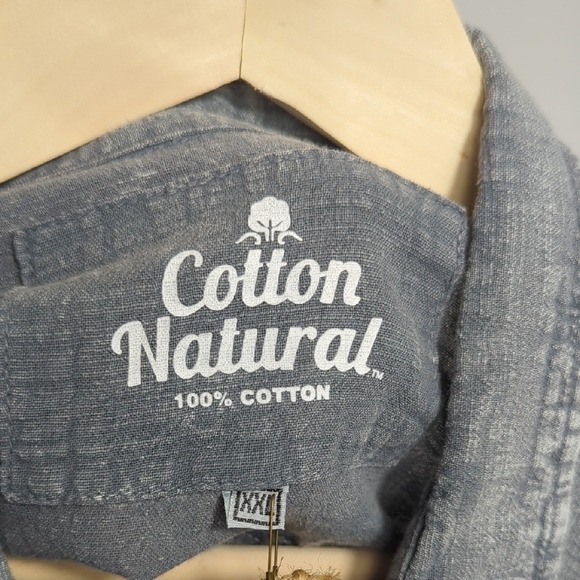 Cotton Natural Mens Long Sleeve Halo Fossil Gray Shirt XXL Lightweight NWT HTF - Picture 10 of 15